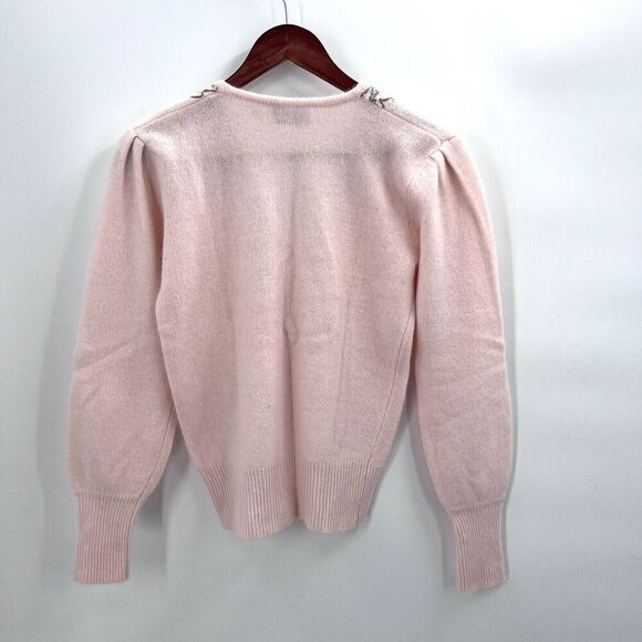 Vintage Ruth Chagnon Pink Lambswool Angora V-Neck Sweater - Picture 3 of 9